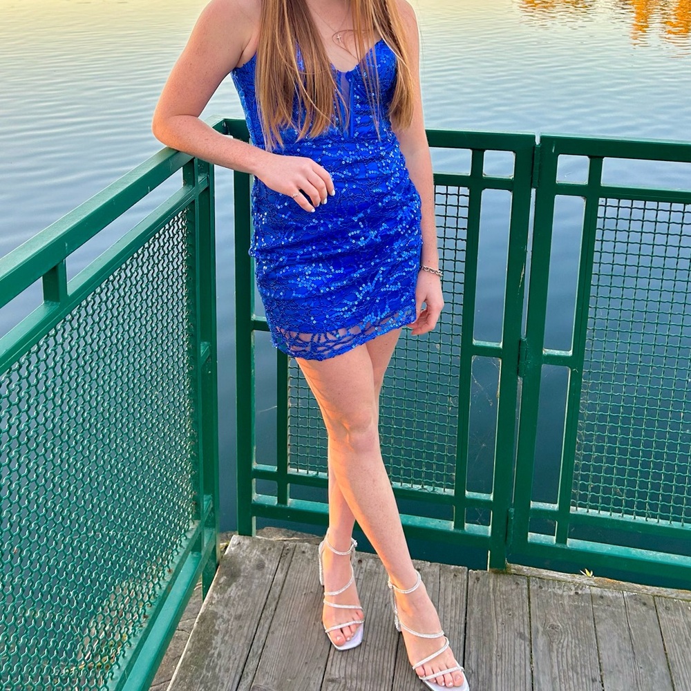 Blue hoco dress